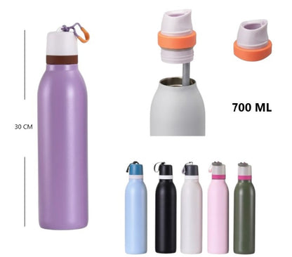Botella con bombilla antiderrame