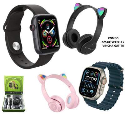 Combo Reloj y vincha gatito