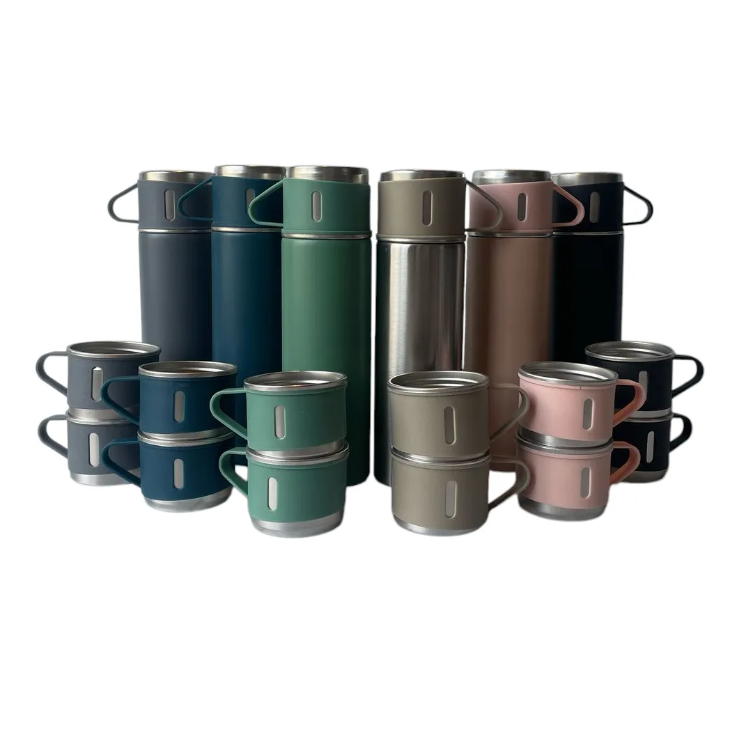 Set de termo y tazas para camping
