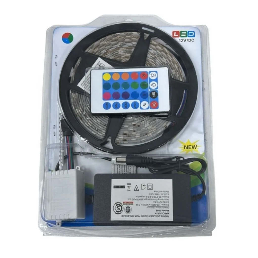 Tira de luz LED Hytoshy 5050 RGB 5 mts