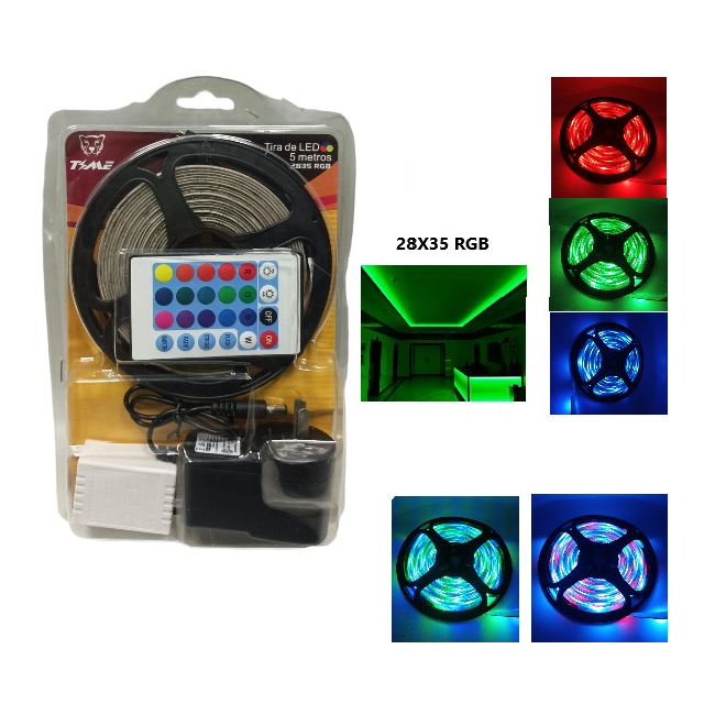 Tira de luz LED Time 2835 RGB 5 mts