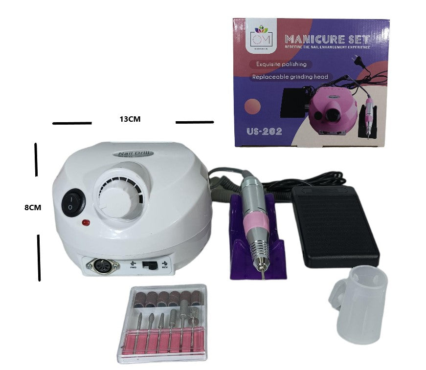 Set Torno manicura profesional 35000 RPM