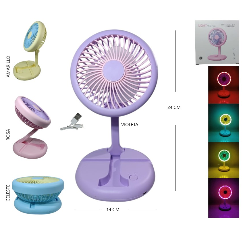 Ventilador con luz 24x14 cm