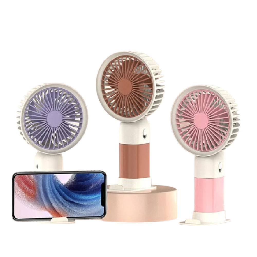 Ventilador portátil con soporte para celular