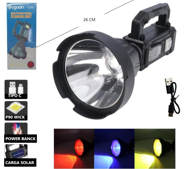 Linterna busca huellas con 4 lentes