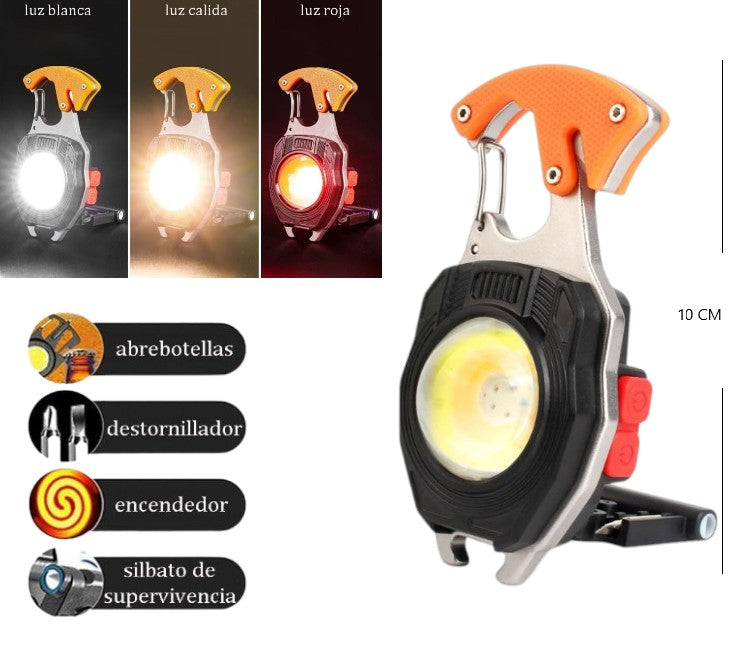 Llavero multiuso con luz