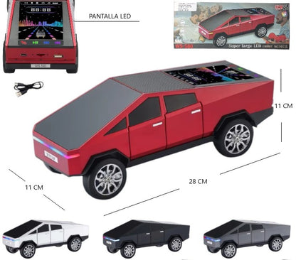 Parlante cybertruck tesla c/pantalla led