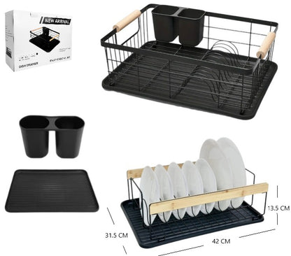 Escurridor  seca platos de acero