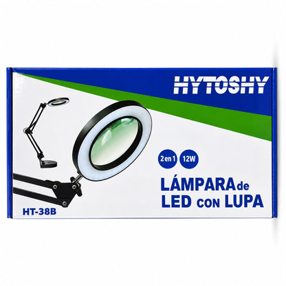 Lampara led con lupa 2 en 1
