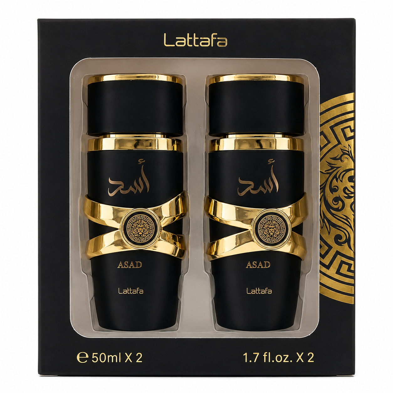 Kit de perfume Lataffa Asad x2 50ml
