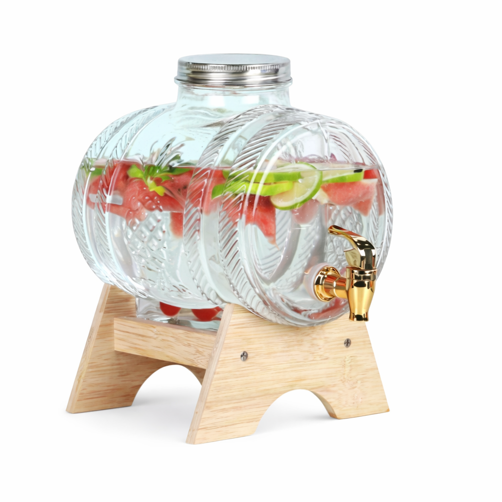 Dispenser barril de vidrio