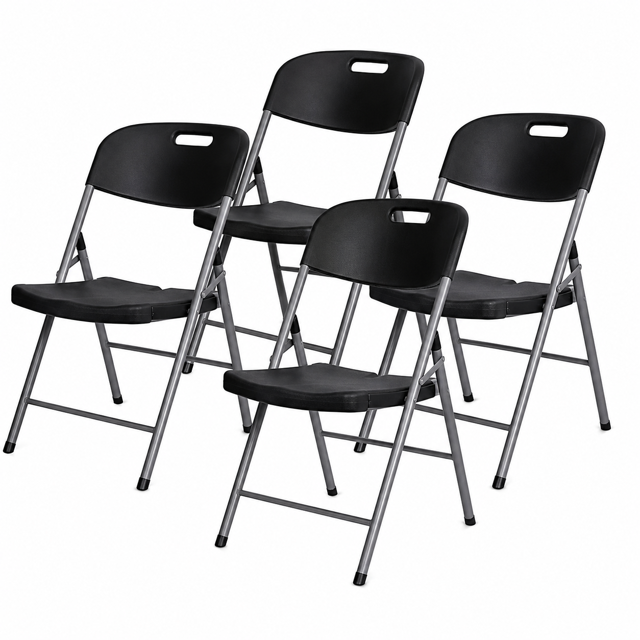 Silla plegable x4 color NEGRO