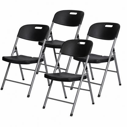 Silla plegable x4 color NEGRO