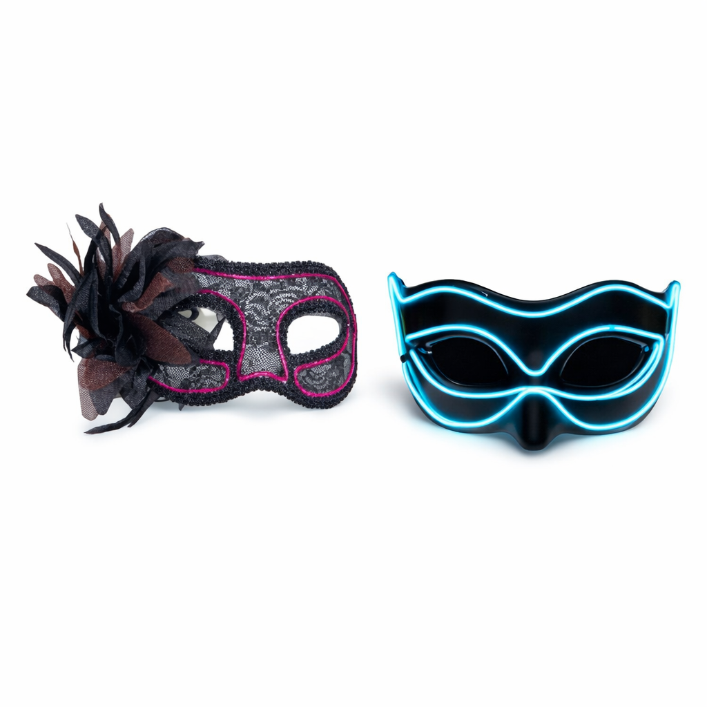 Antifaz neón a pilas