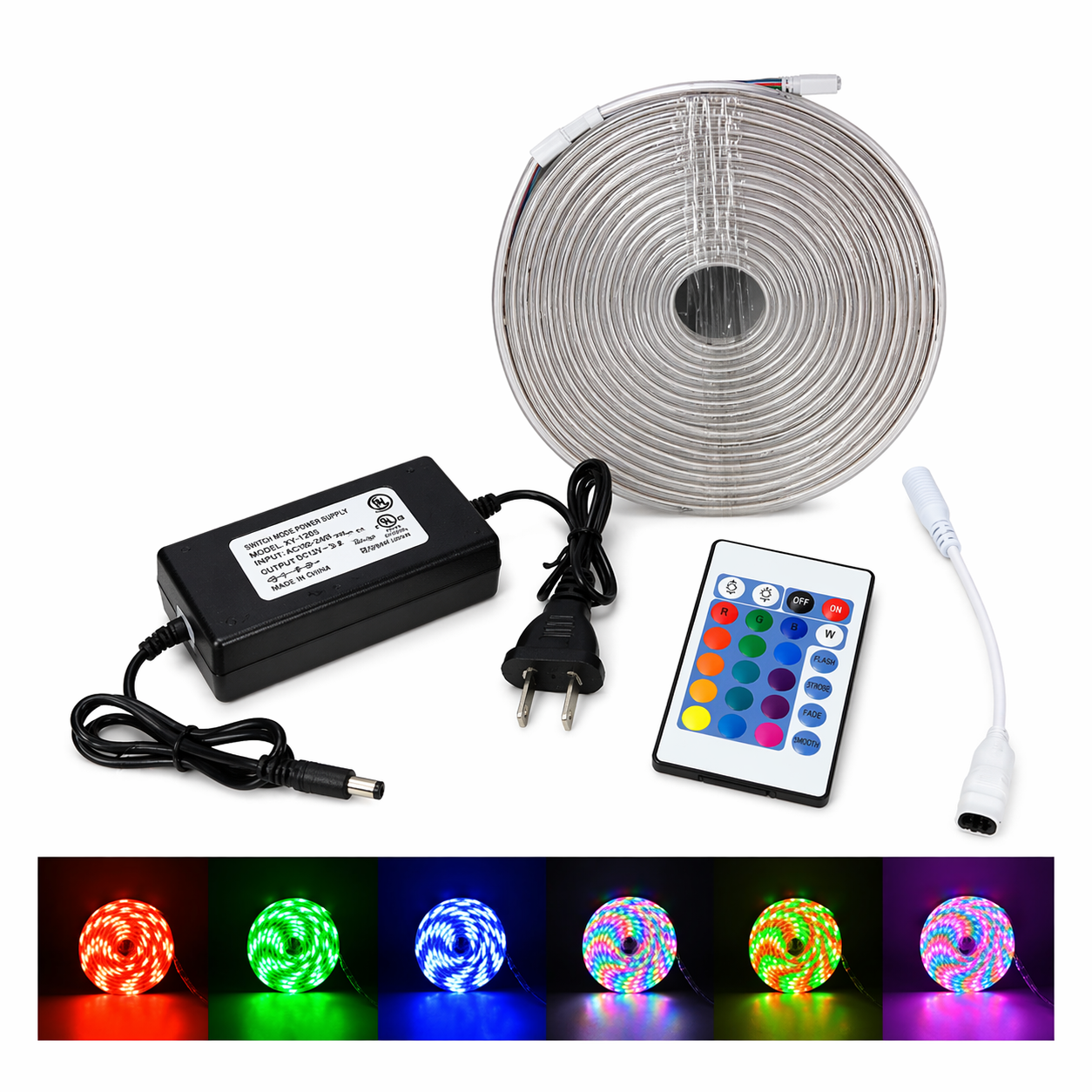 Tira de luz neón LED RGB 5 mts