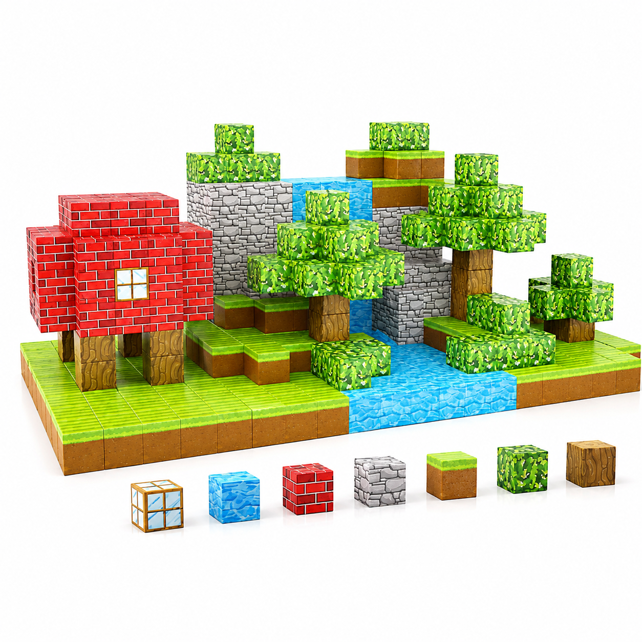 Bloques magneticos Minecraft 100pcs
