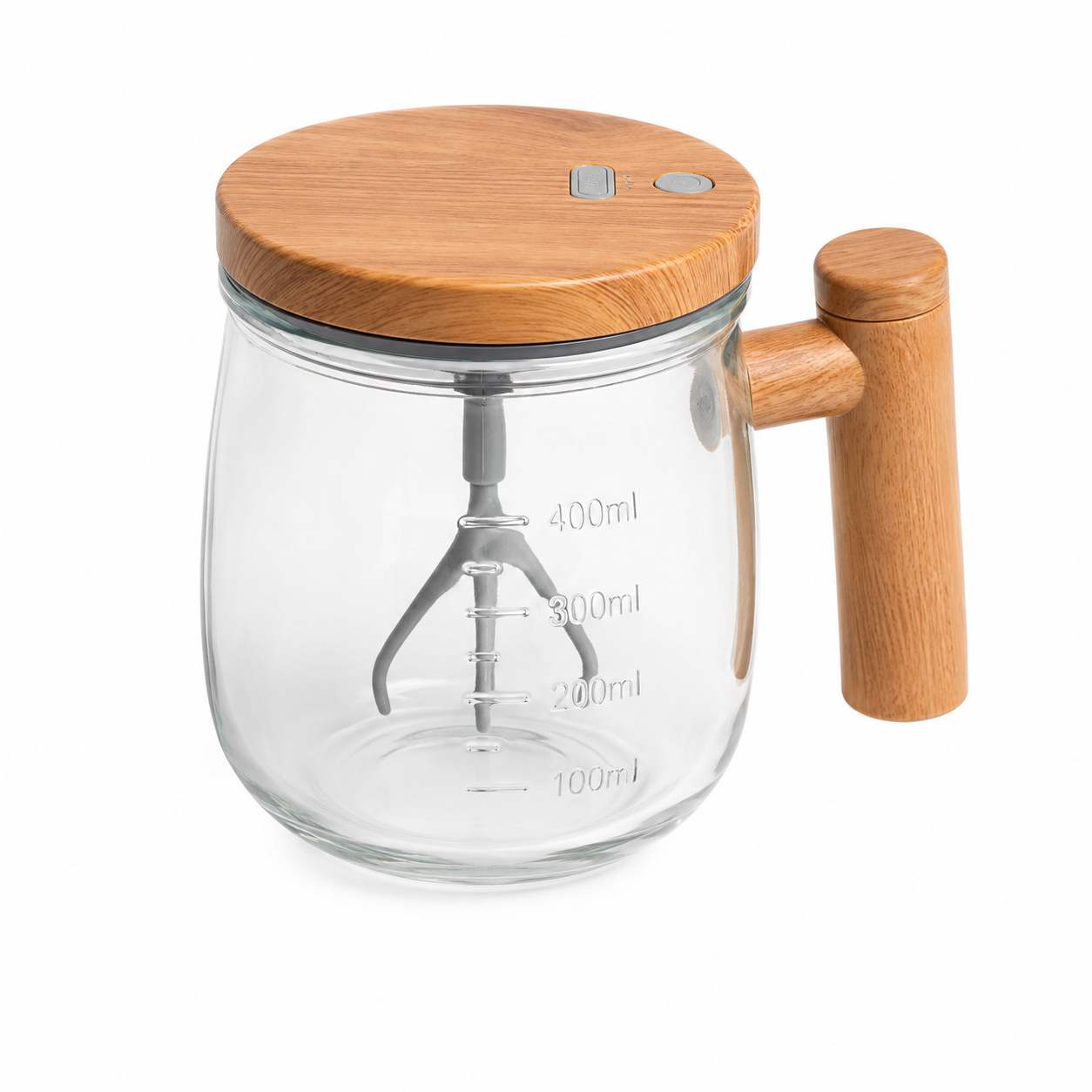 Taza de vidrio mezcladora