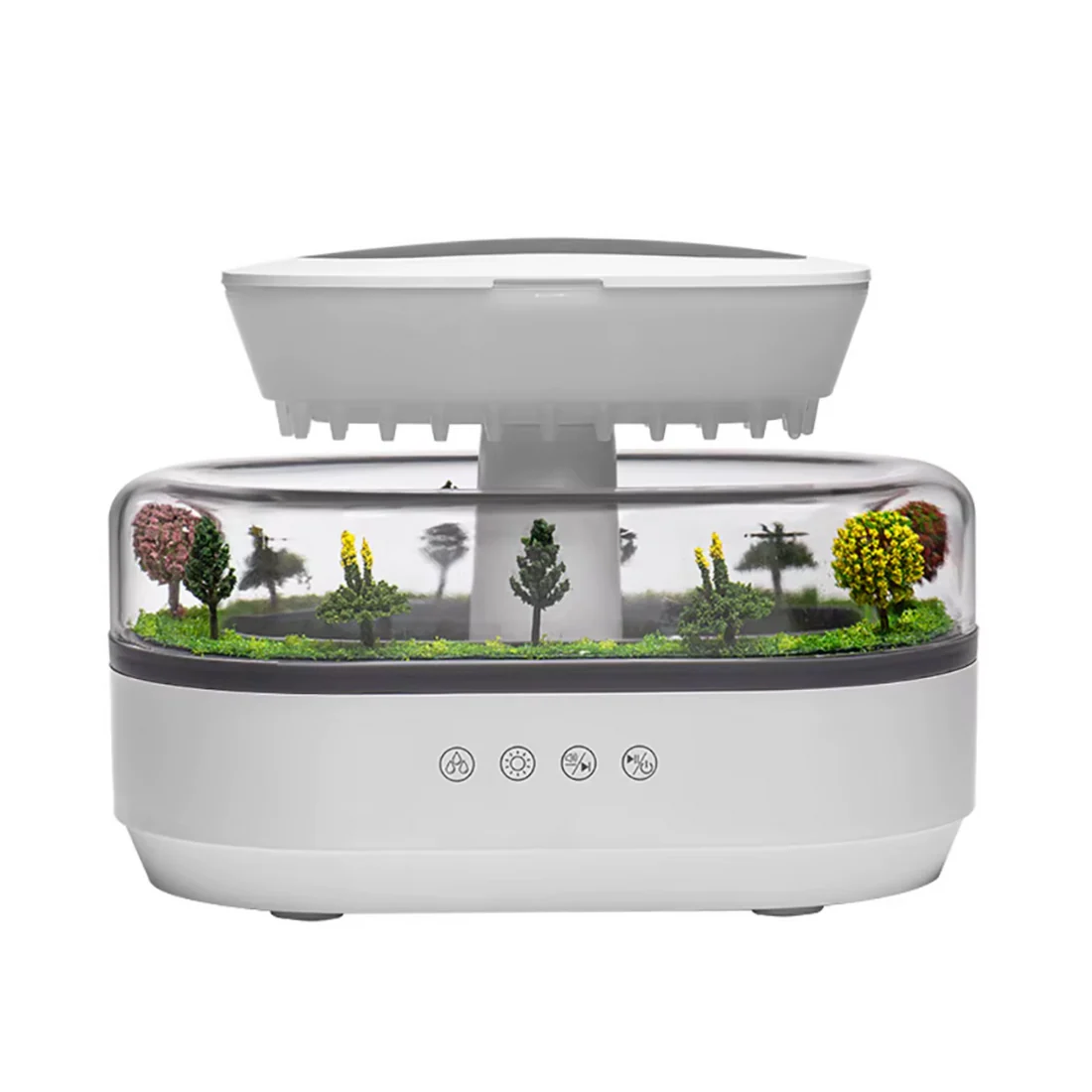 Humidificador jardín con sonido de lluvia