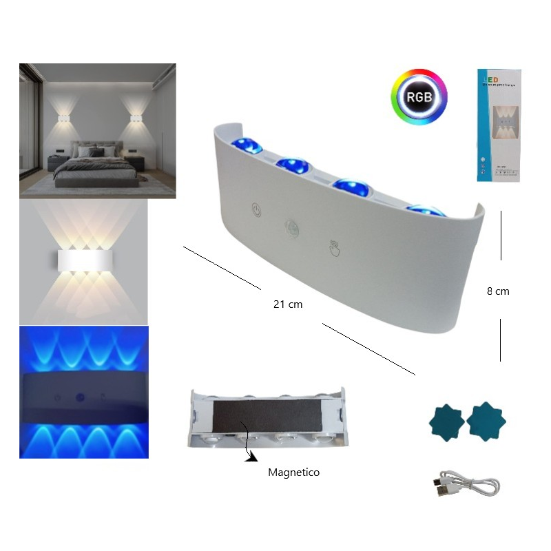 Lámpara LED bidireccional de pared
