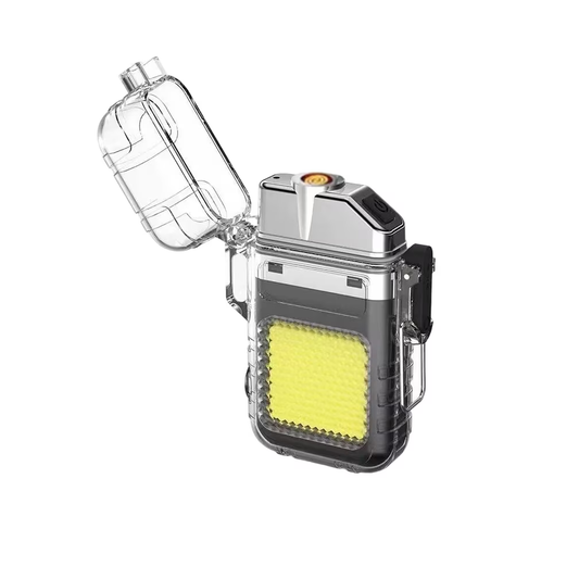 Mini linterna recargable con encendedor