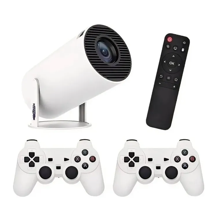 Proyector 4K + joysticks + juegos