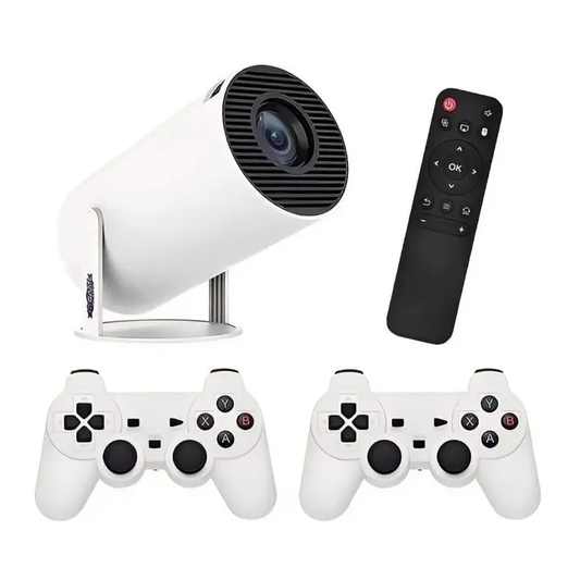 Proyector 4K + joysticks + juegos